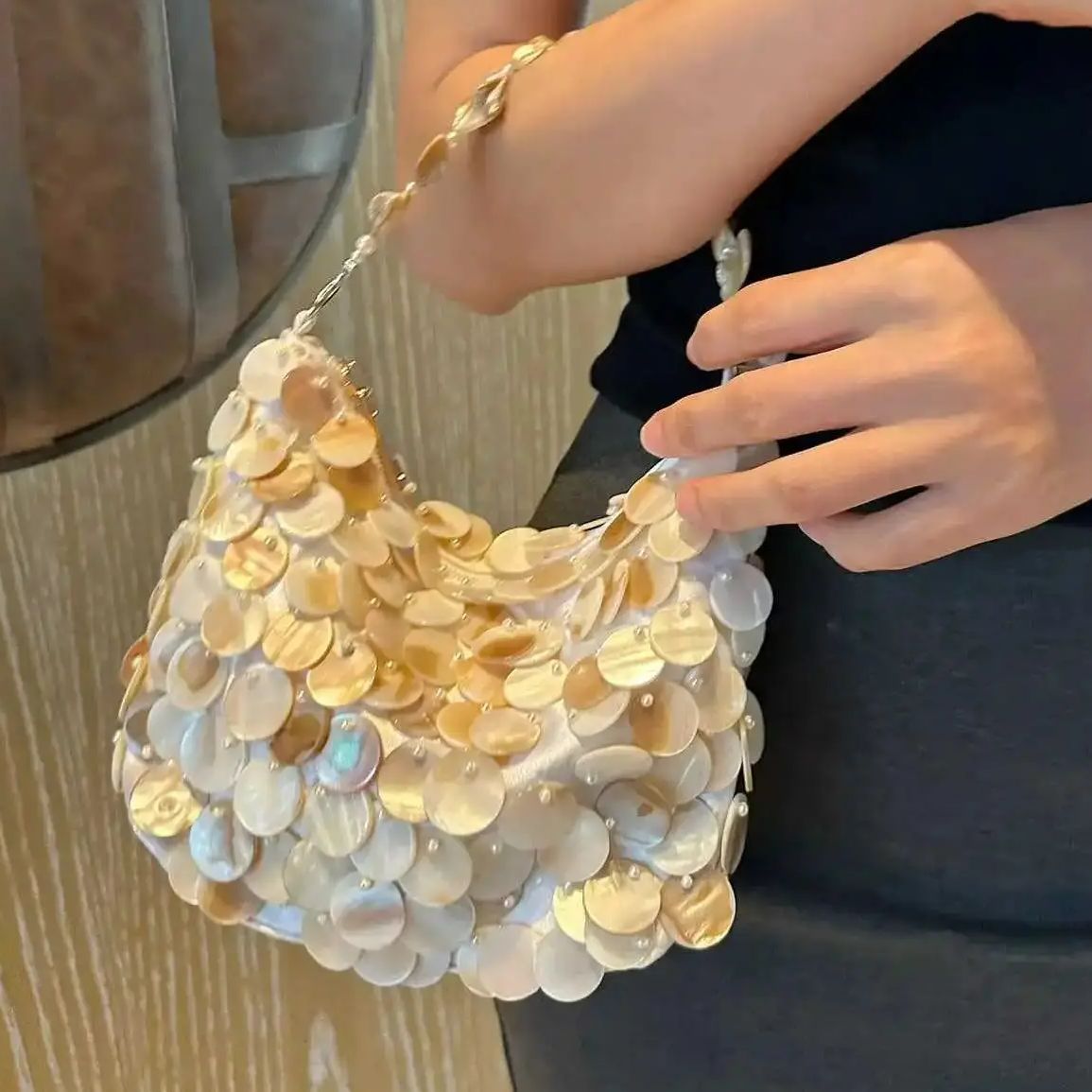 Interior Design Intern - Luxury Sequin Internal Chain Shell Handmade