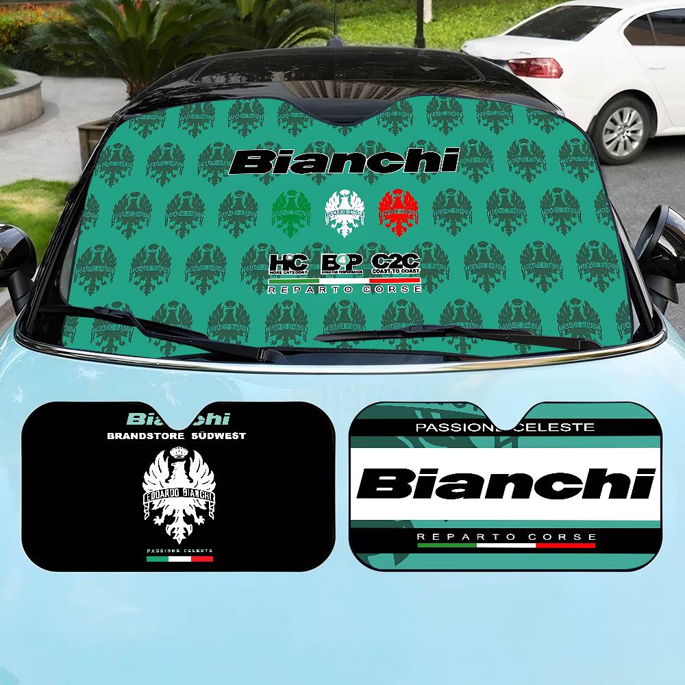 Interior Design Logo - B-BianchiS Bike Logo Car Sunshade Shield