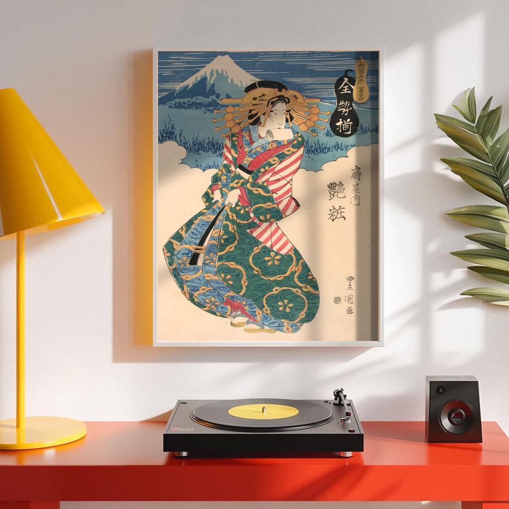 Retro Japanese geisha Poster M - Interior Design Japanese review and price