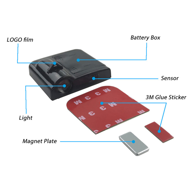 1pcs Car Door Logo Light Welco - Interior Design Logo review and price
