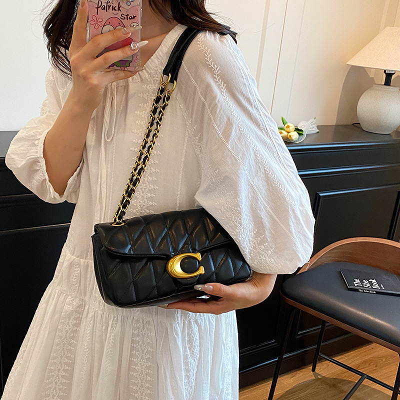 Women Quilted Leather Shoulder - Interior Design Logo review and price