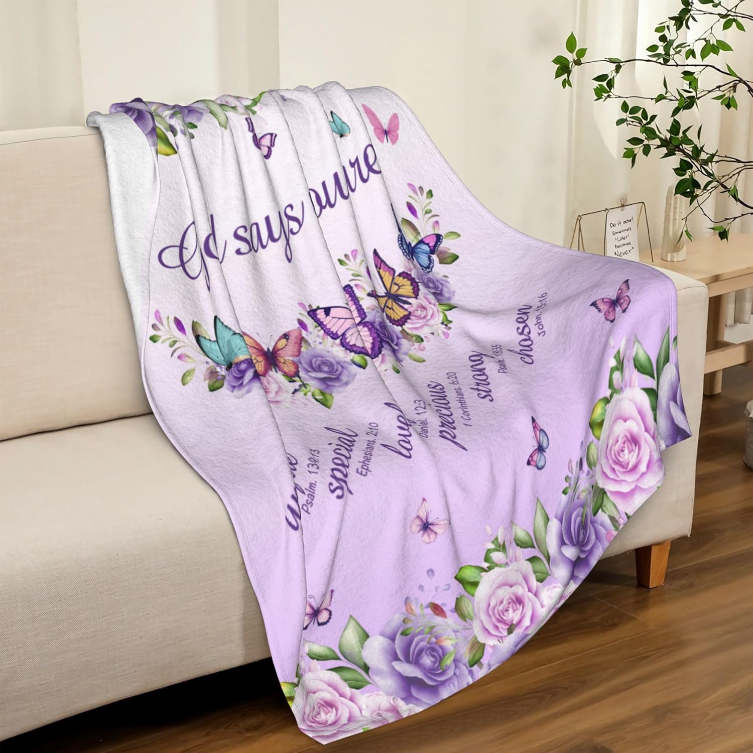 Purple Roses Butterflies Faith - Interior Design Quotes review and price