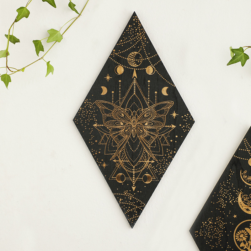 Geometric Carved Wooden Triang - Geometric Shelf Triangle review and price