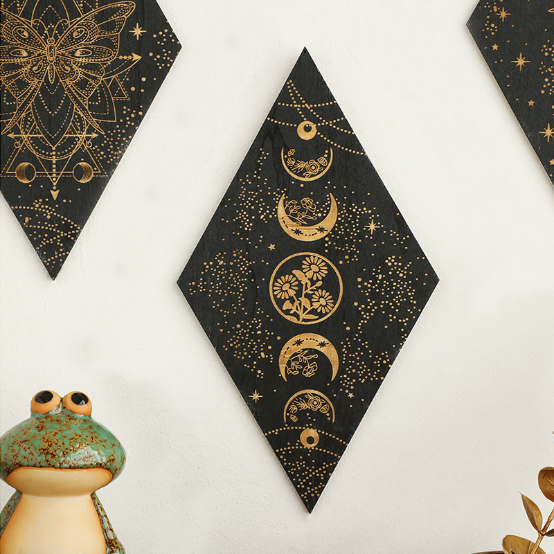 Geometric Carved Wooden Triang - Geometric Shelf Triangle review and price